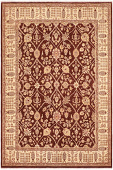 handmade Traditional Kafkaz Brown Ivory Hand Knotted RECTANGLE 100% WOOL area rug 8 x 11